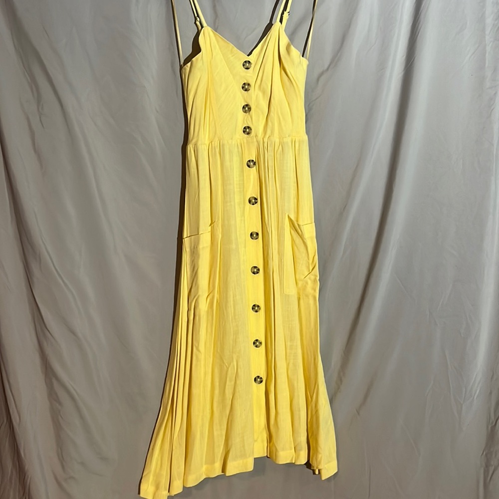 NWT Canary yellow midi dress